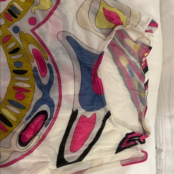 Emilio Pucci for Wolford Colorful Abstract Patterned Sleeveless Bodysuit XSmall - Picture 3 of 6